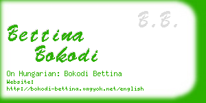 bettina bokodi business card